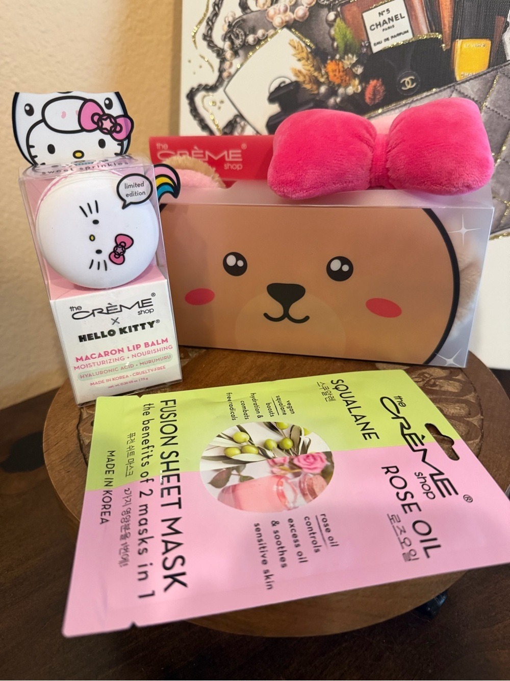 The Crème Shop Bundle: spa Headband, Lip Balm and Face Mask